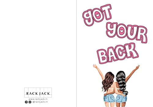 Rack Jack friendship's day funny greeting card - got your back view 2