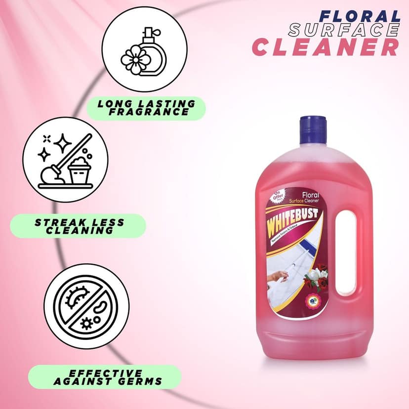 Whitebust Floor Cleaner Floral,Citrus & Jasmine Fragrance 975ml Pack of 3 view 3