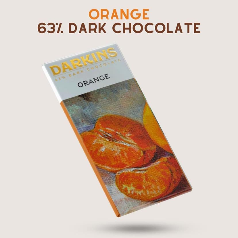 DARKINS Dark Chocolate 65% Coffee | 70% Almonds | 63% Orange | 70% Blueberries | 63% Peppermint | 70% Cranberry | 63% Banarasi Paan Chocolates Bar 50 GM Each | 95% 55% 70% Dark Chocolate 65 GM Pack of 10 view 4