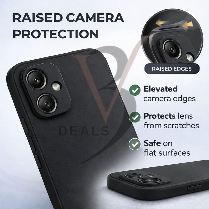 V3Deals Compatible with Samsung Galaxy M06 / F06 (5G) Silicone Mobile Cover | Camera Bump Protection & Inner Velvet Fabric Lining | Ultra Slim Matte Soft Rubberised Case Cover view 4