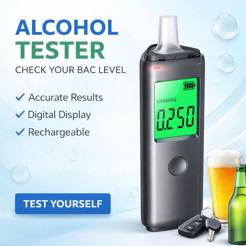 E-80 Breathalyzer - Digital Alcohol meter view 7