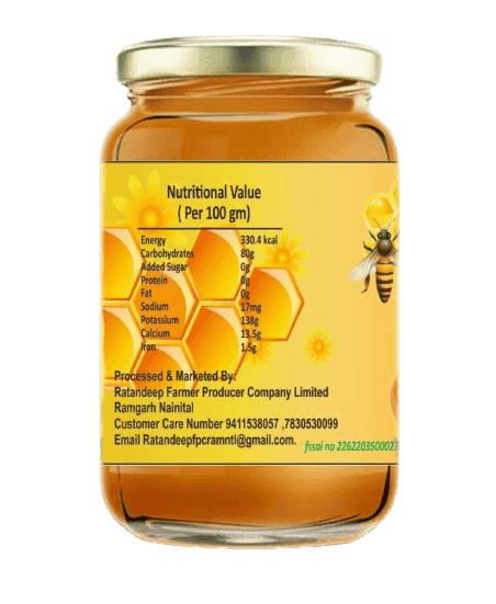 500 gm Natural Honey with Hand Made Pocho Gift Pack view 4