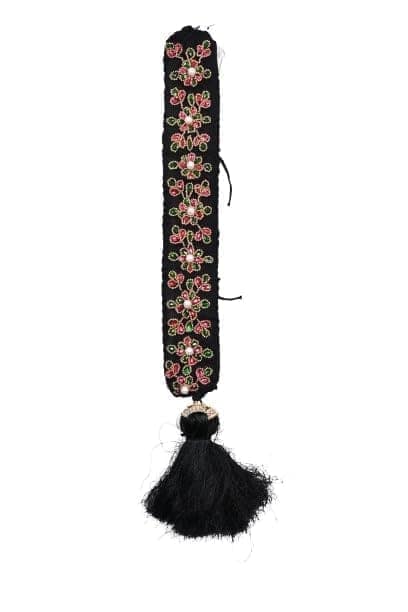 Black Beaded Tassel Hair Braid