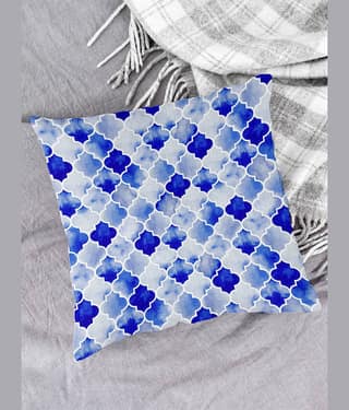Houzzcode - Water Repellent Blue Polyester Pillow Covers 40x40x3 ( Pack of 1 )