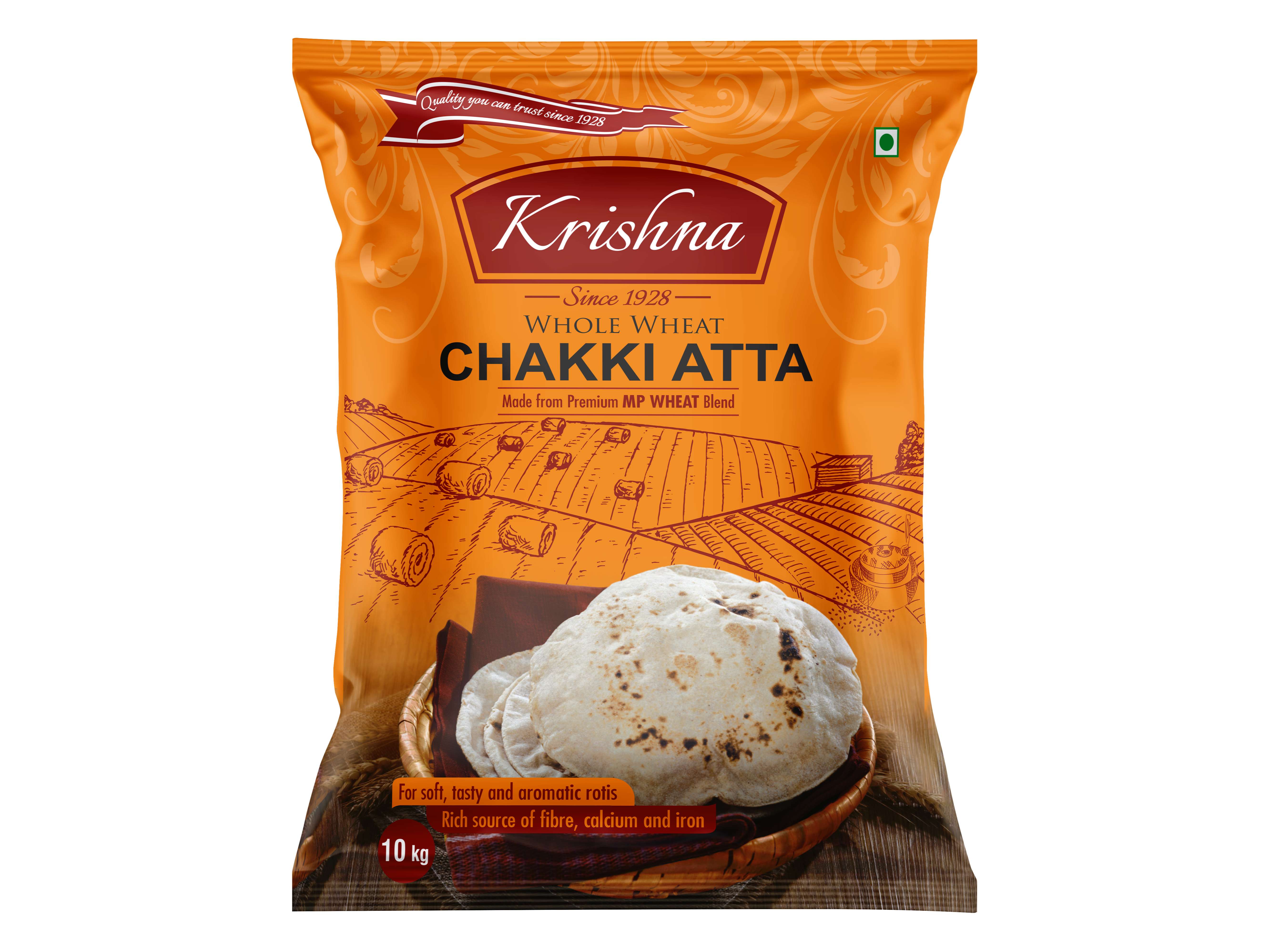 Krishna Premium Chakki Atta - 10 kgs
