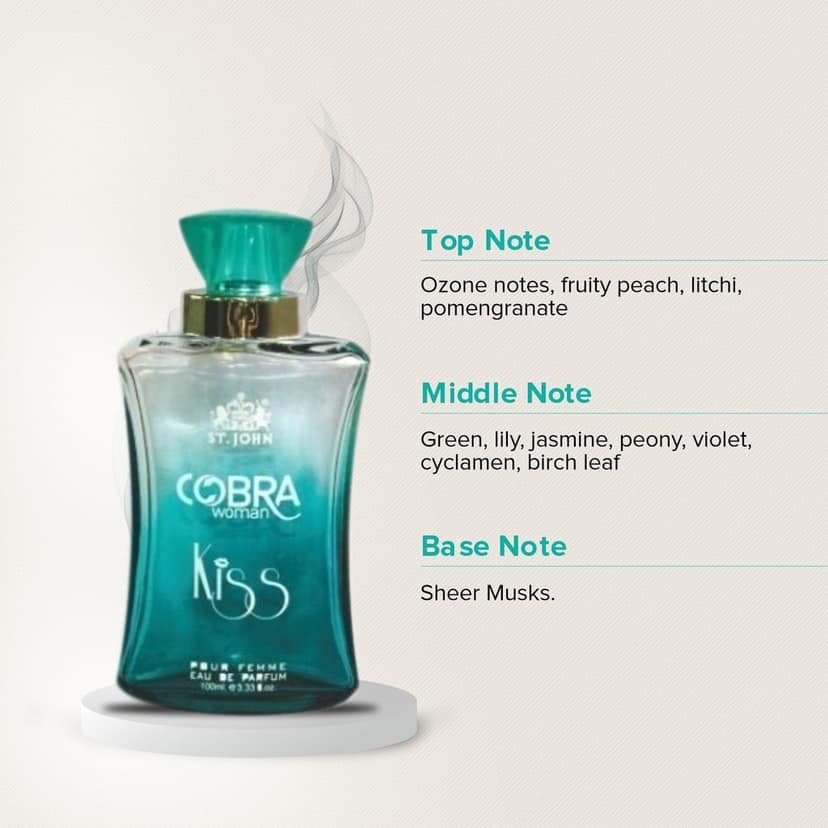 ST-JOHN Cobra Kiss 100ML & Cobra Exotic 100ML Long Lasting Perfume Eau de Parfum - 200 ml (For Men & Women) view 4
