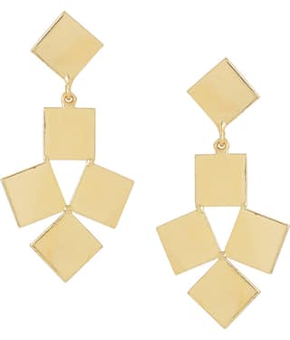VIRAASI - Gold Danglers Earrings ( Pack of 1 )