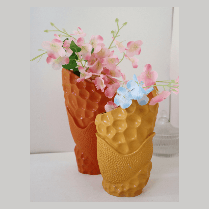 Beauty of Embossed Patterned Flower Vase