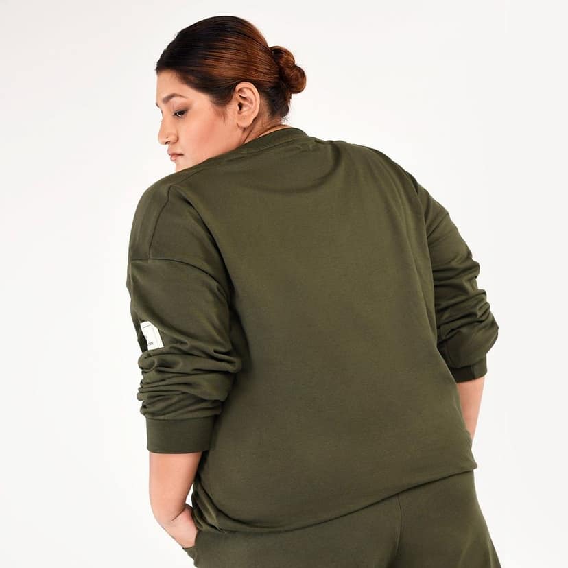 Get Cosy Sweatshirt - Olive Green view 5