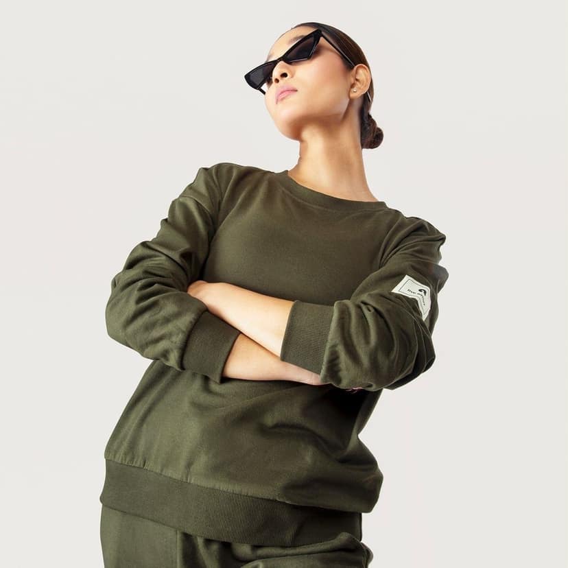 Get Cosy Sweatshirt - Olive Green view 6