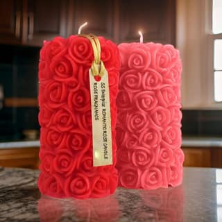 Rose Flower Shape Candle for Home Decor | Romantic Fragrance Candles | Smoke-Free Pillar Candle | Romantic Night