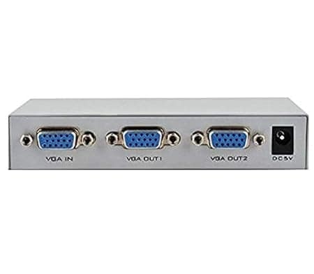 2 Port VGA Splitter Sharing Switch Box 150MHz 1 Input 2 Output VGA Switcher 1 PC to 2 Monitors SVGA/XGA Video Distributor Converter 1920X1440 (VGA Splitter 1 in 2 Out) view 3