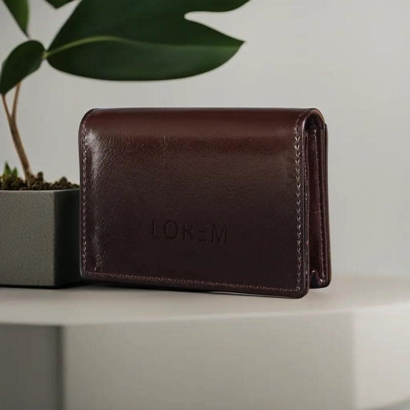 LOREM Mini Wallet for ID, Credit-Debit Card Holder & Currency with Push Button for Men & Women-UF view 2
