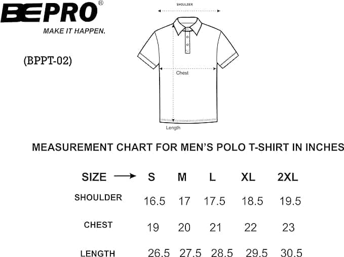 Bepro Men's Polo Neck Collar Half Sleeve T-Shirt view 5