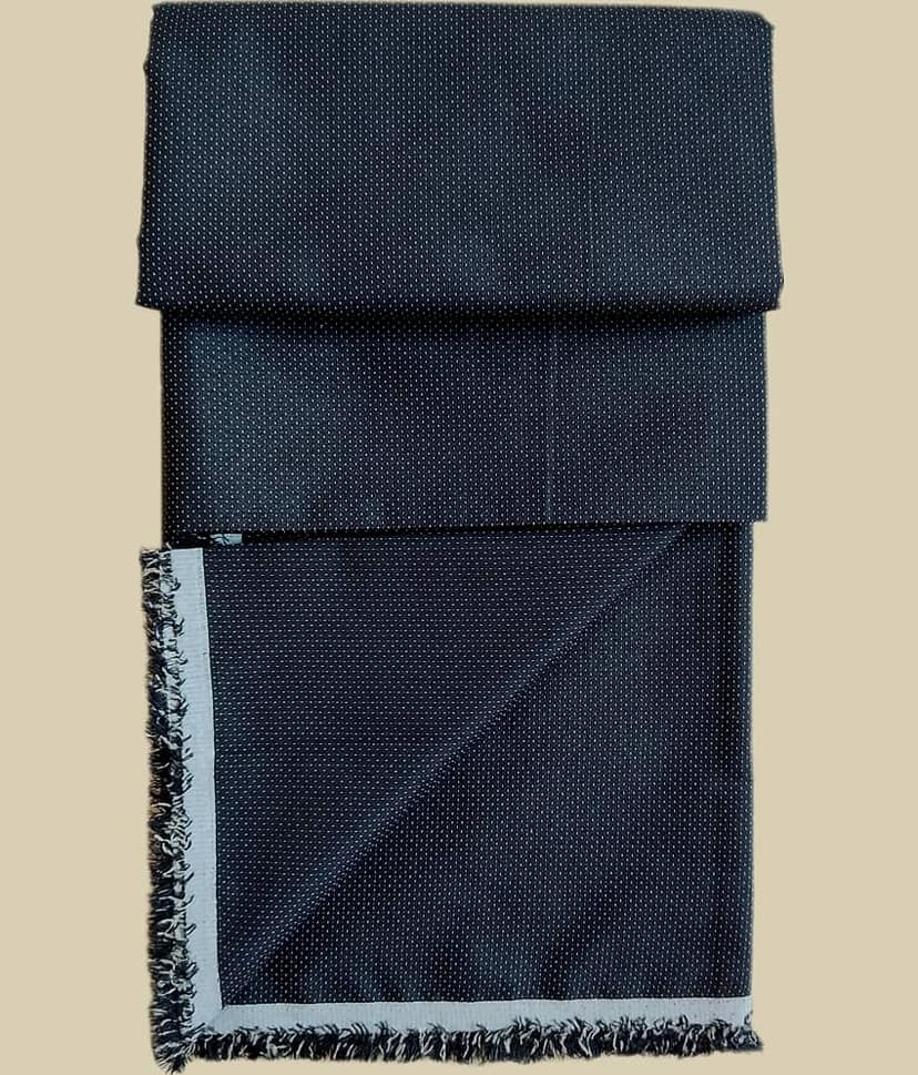 Makhanchor - Black Cotton Men's Unstitched Shirt Piece ( Pack of 1 )