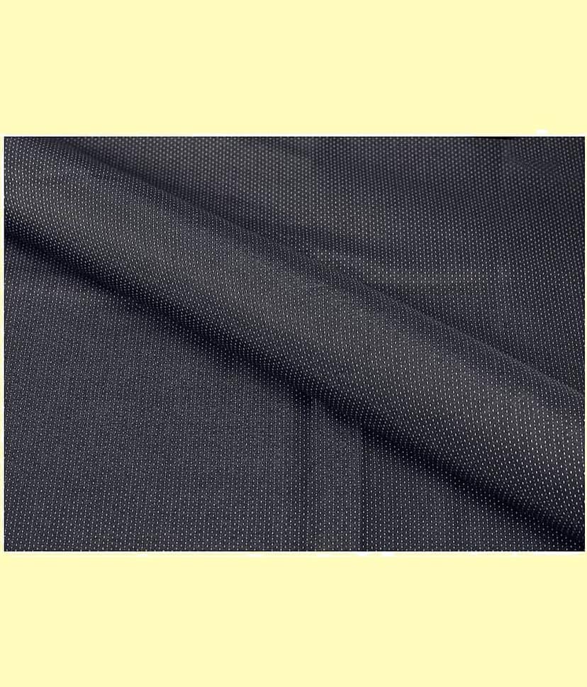 Makhanchor - Black Cotton Men's Unstitched Shirt Piece ( Pack of 1 ) view 2