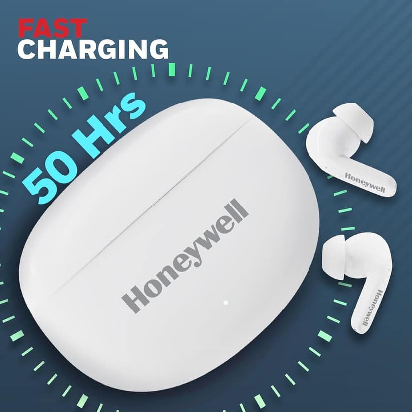 Honeywell Suono P2100 Bluetooth in Ear TWS Earbuds- white view 2