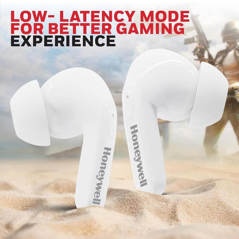 Honeywell Suono P2100 Bluetooth in Ear TWS Earbuds- white view 4