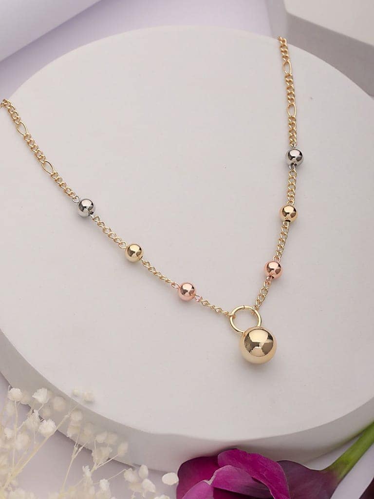Anti-Tarnish Gold Polish Ball Locket Ball Chain Necklace view 2