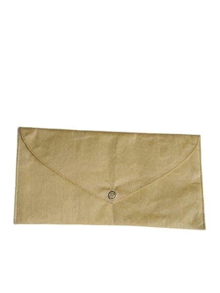 Golden Brown Hand-Embroidered Floral Cotton Envelope view 2