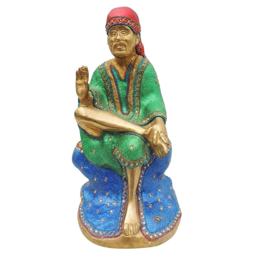 Brass Showpiece Sai Baba Statue (BSMAS520) view 2