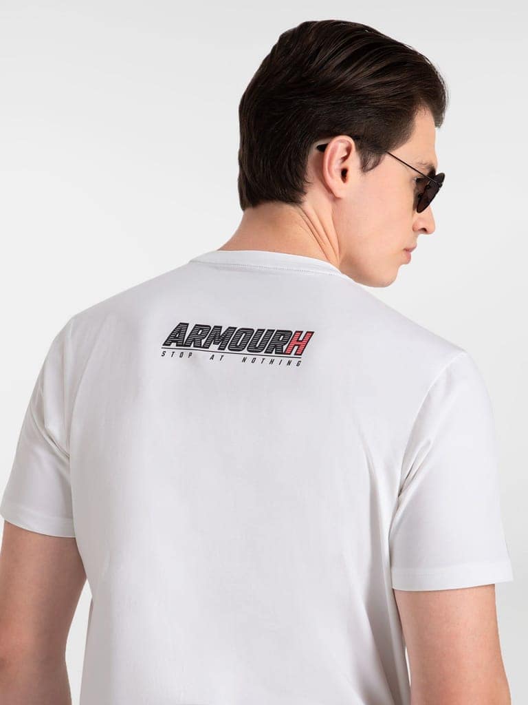 AH White Round Neck (Cotton) view 5
