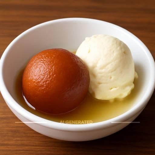 Gulab Jamun With Ice Cream