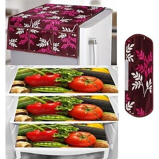 REVEXO Refrigerator Cover (Width: 98 cm, Multicolor)