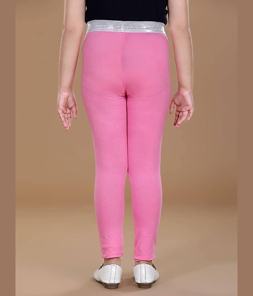StyleStone Pack of 2 Girls Lycra Leggings ( Red ) view 2