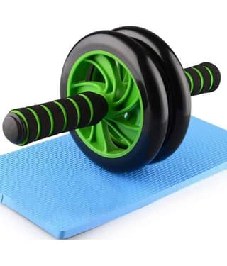 Abs Crossfit Roller Set with Knee Mat for Gym Workout & Fitness Exercise (Pack of 1)
