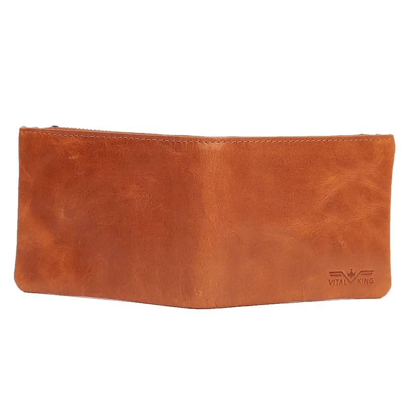 Vital King Men Trendy, Brown Genuine Leather RFID Wallet (6 Card Slots) view 6