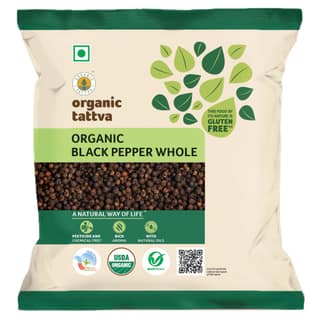 Organic Tattva Organic Black Pepper Whole - 100g x Pack of 1
