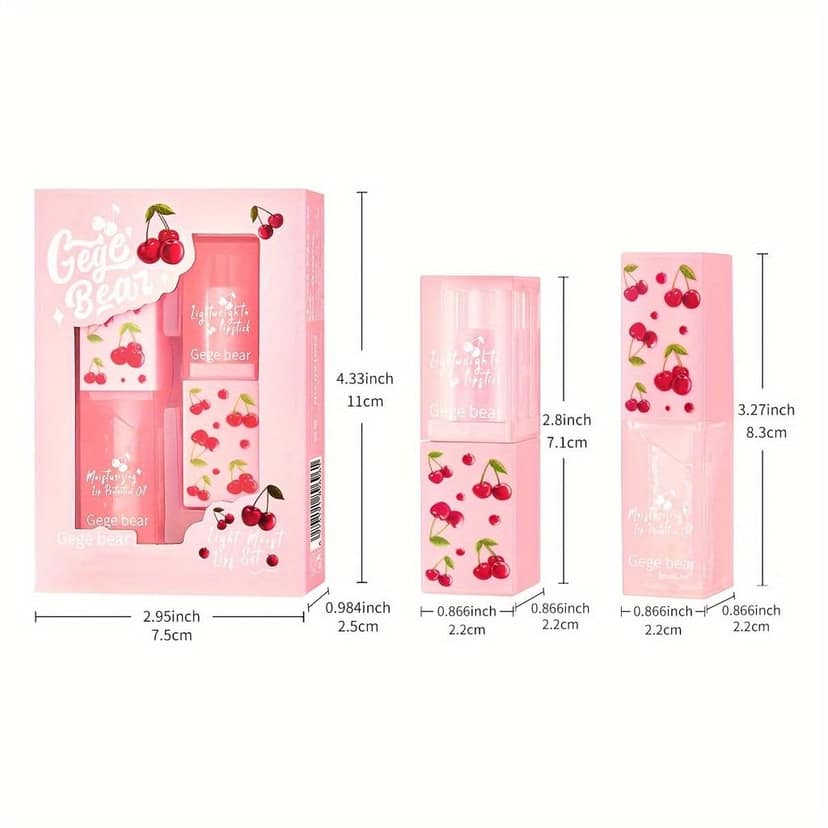 2IN1 Pack Lip Set - Moisturizing Lip Oil and Lip Balm for Glossy view 4