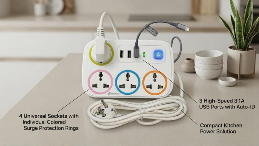 Multi-Function Desktop Hub with USB Charging Ports Extension boardMulti-Function Desktop Hub with USB Charging Ports Extension board view 3