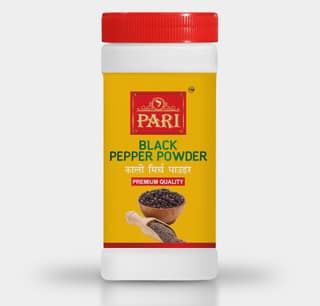 Pari Black Pepper Powder | Kali Mirch Powder | Gol Mirch Powder | Handpicked and Clean | Indian Spices | Chemical and Pesticides Free | Naturally Processed | (Pack of 1 x 500g Jar)