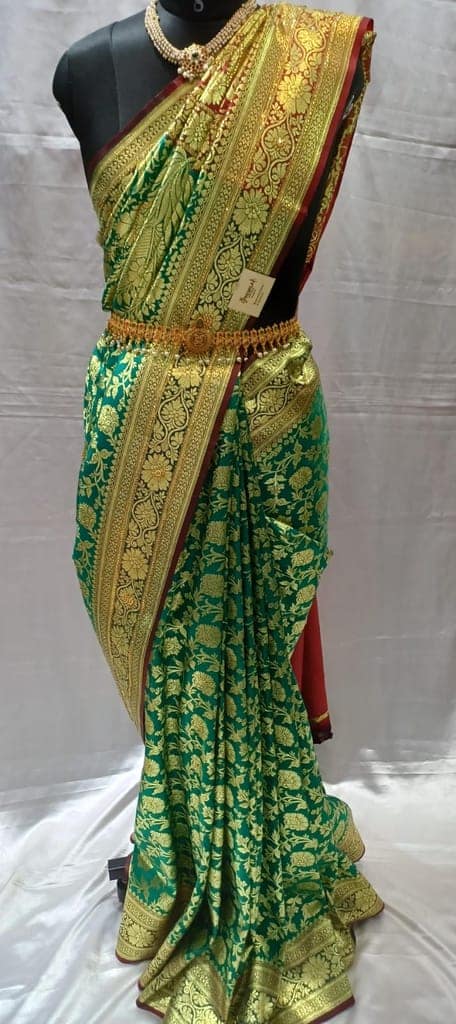 Bridal Banarasi Silk Saree view 3