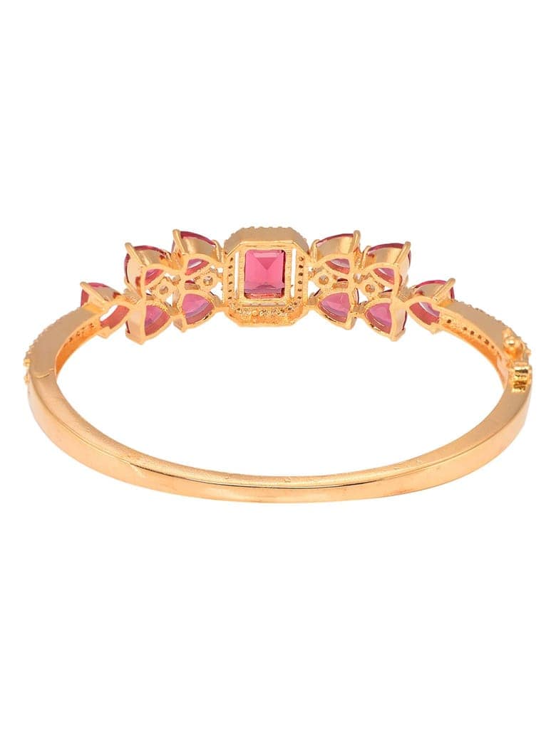 Gold plated Ruby AD studded handcrafted designer Bracelet for Women & Girls view 8