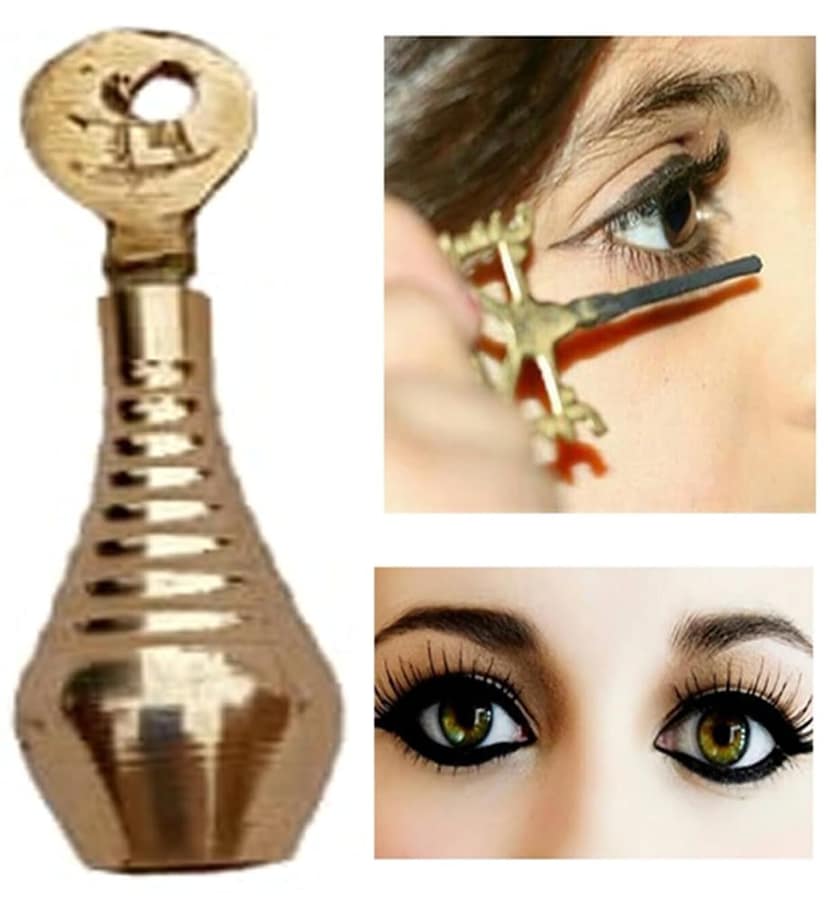 Mii Art brass surmedani with surma use in eye's muckap(size-8cm) pack of 1 pcs. view 5