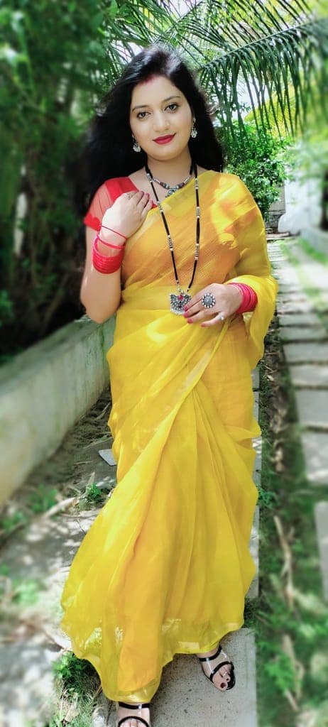 Kota Doria Pure Silk Saree Hand Dyed with Blouse-2899 view 5