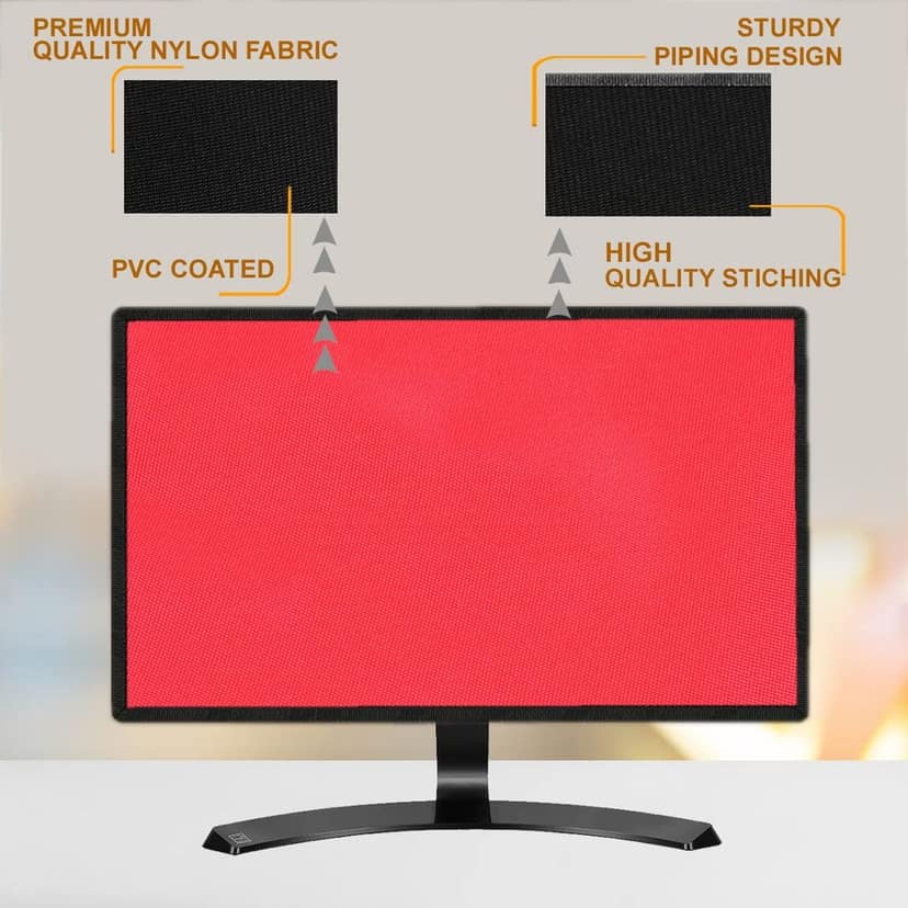 PalaP Super Premium Dust Proof Monitor Cover for LG 21.5 inches Monitor (RED) view 4