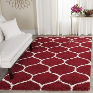 Shaggy Moroccan Trellis Pattern Plush Rug Carpet 4 x 6 feet By Global Home