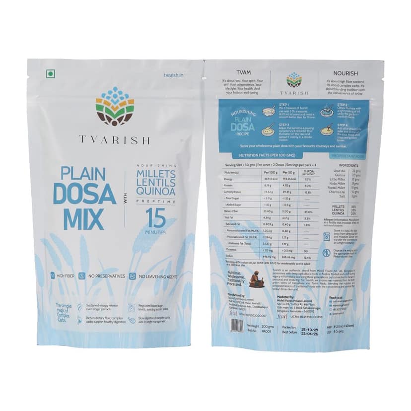 Tvarish Instant Plain Millet Dosa Mixes (2*200g) view 2