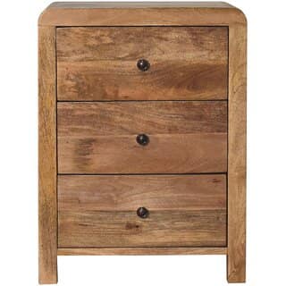 Aspen Oak-ish 3 Drawer Bedside