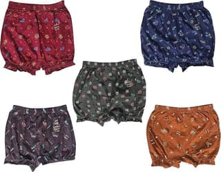 Combo of 5 - Women Standard Printed Bloomer Panties - Multi-color.