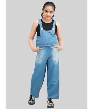 Being Naughty Girls Denim Dungarees ( Pack of 1 , Blue )