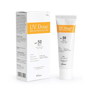 Brinton Healthcare UvDoux Face & Body Sunscreen gel with SPF 50 PA+++ in Matte Finish and Oil Free Formula| Water Resistant Sunscreen| Protection against UVA/UVB Rays |For All Skin Types-50 Gm (2Pack)