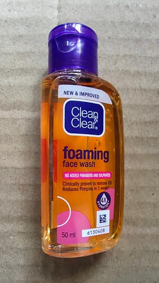 Clean and clear foaming face wash