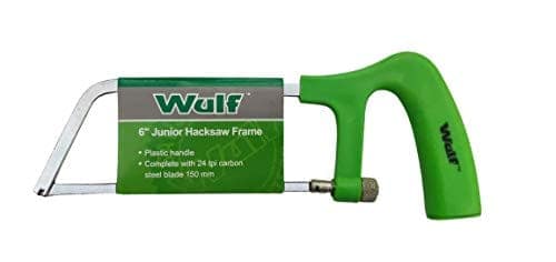 WULF 6 Inch Adjustable Hacksaw Frame with Blade | Heavy Duty Steel Mini Hacksaw for Metal, Wood & Plastic Cutting | Ergonomic Handle | Ideal for Home, Industrial & Power Tool Kits | Green view 2