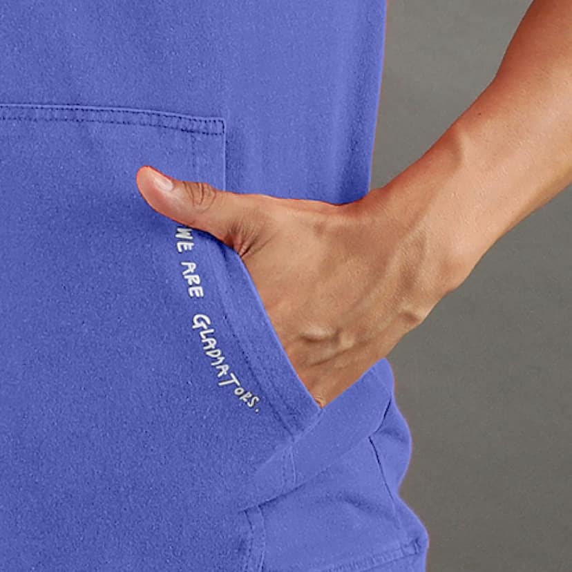 Ftx Men Solid Round Neck Kangaroo Pocket Half Sleeve Tshirt view 3