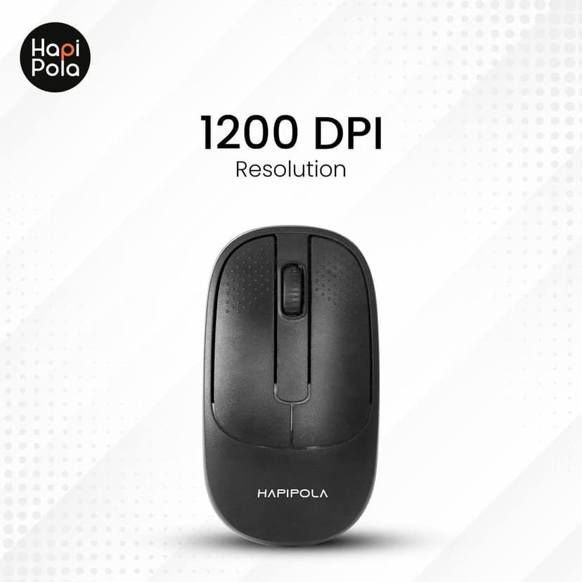 HAPIPOLA Speed Rechargeable Mouse,Wireless Bluetooth Rechargeable Mouse,Portable Lightweight 2.4G 1600 DPI Plug-and-Play Optical Mouse,Compatible with iPad/Laptop/PC/Mac/Windows view 4